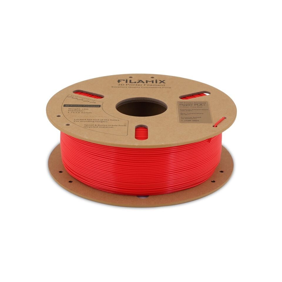 FİLAMİX Hyper PLA+ Saf Kırmızı Filament 1,75mm 1kg - bisiparisver