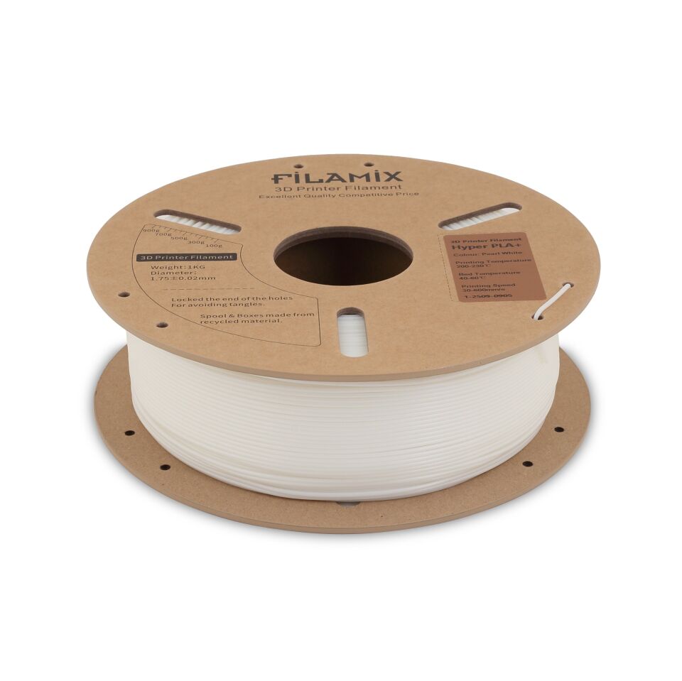 FİLAMİX Hyper PLA+ İnci Beyazı Filament 1,75mm 1kg - bisiparisver