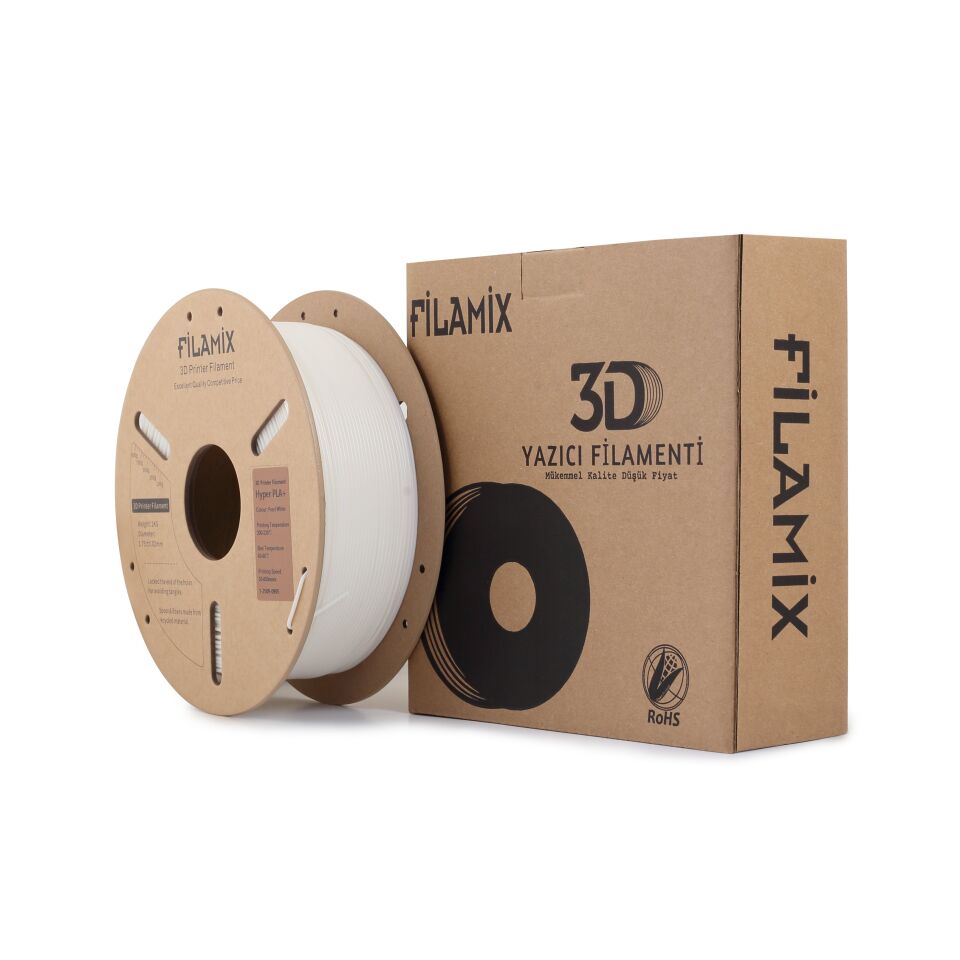 FİLAMİX Hyper PLA+ İnci Beyazı Filament 1,75mm 1kg - bisiparisver