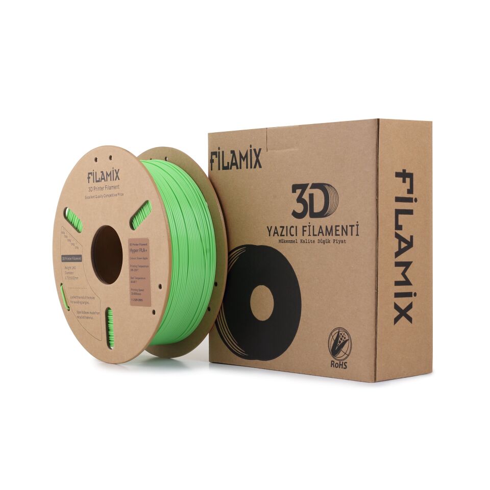 FİLAMİX Hyper PLA+ Elma Yeşili Filament 1,75mm 1kg - bisiparisver