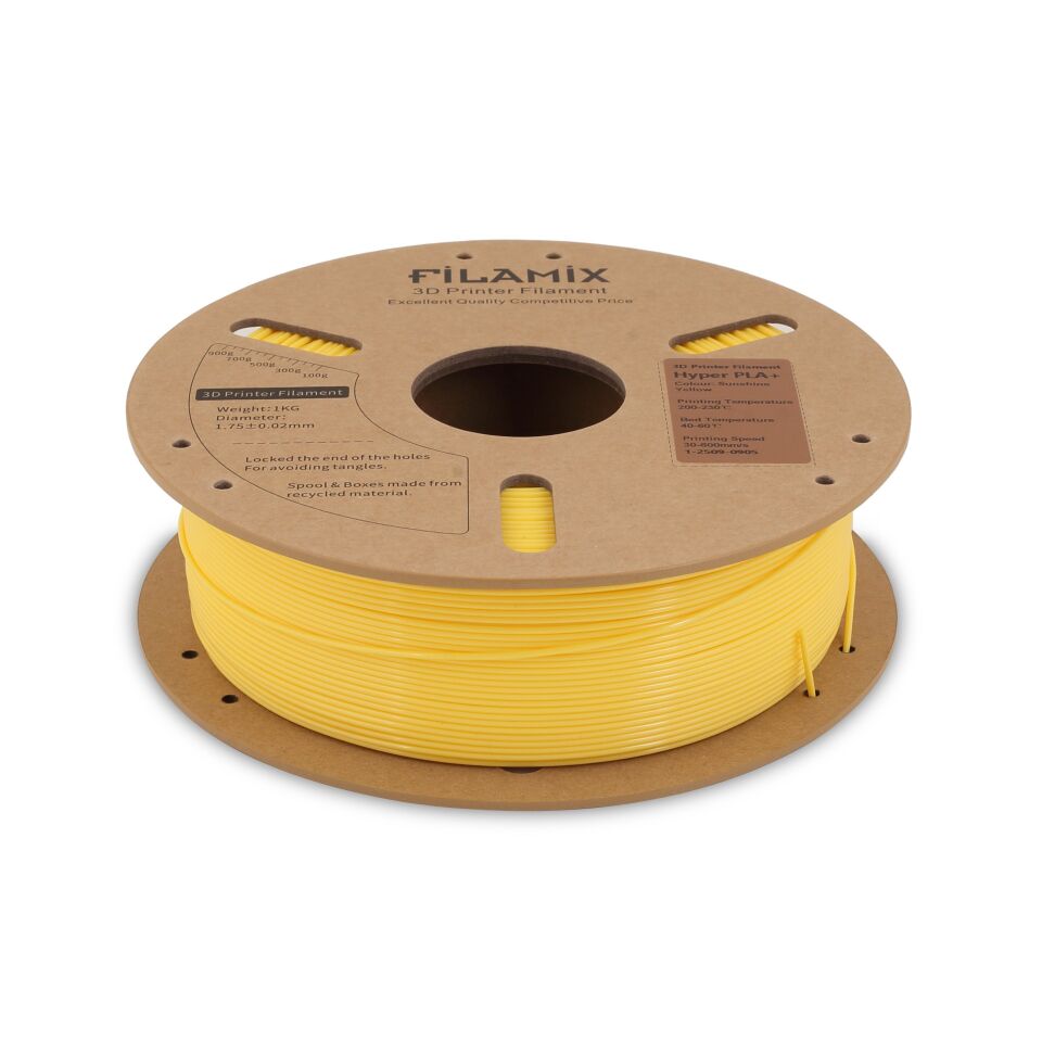 FİLAMİX Hyper PLA+ Güneş Sarısı Filament 1,75mm 1kg - bisiparisver