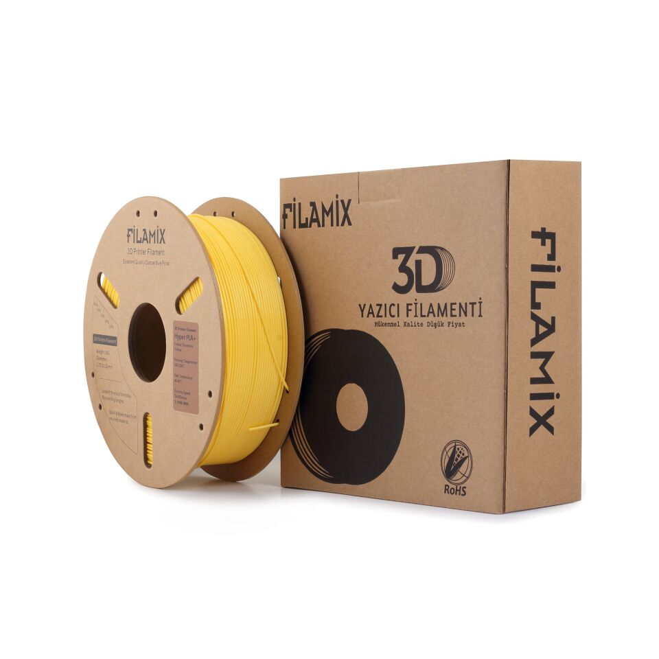 FİLAMİX Hyper PLA+ Güneş Sarısı Filament 1,75mm 1kg - bisiparisver