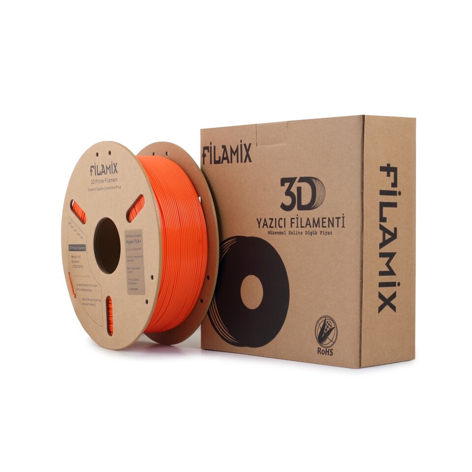 FİLAMİX Hyper PLA+ Kızıl Turuncu Filament 1,75mm 1kg - bisiparisver