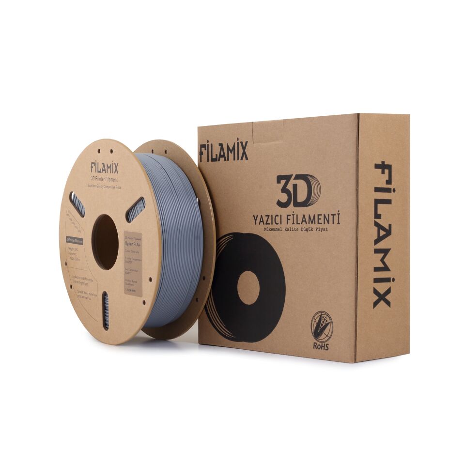 FİLAMİX Hyper PLA+ Taş Gri Filament 1,75mm 1kg - bisiparisver