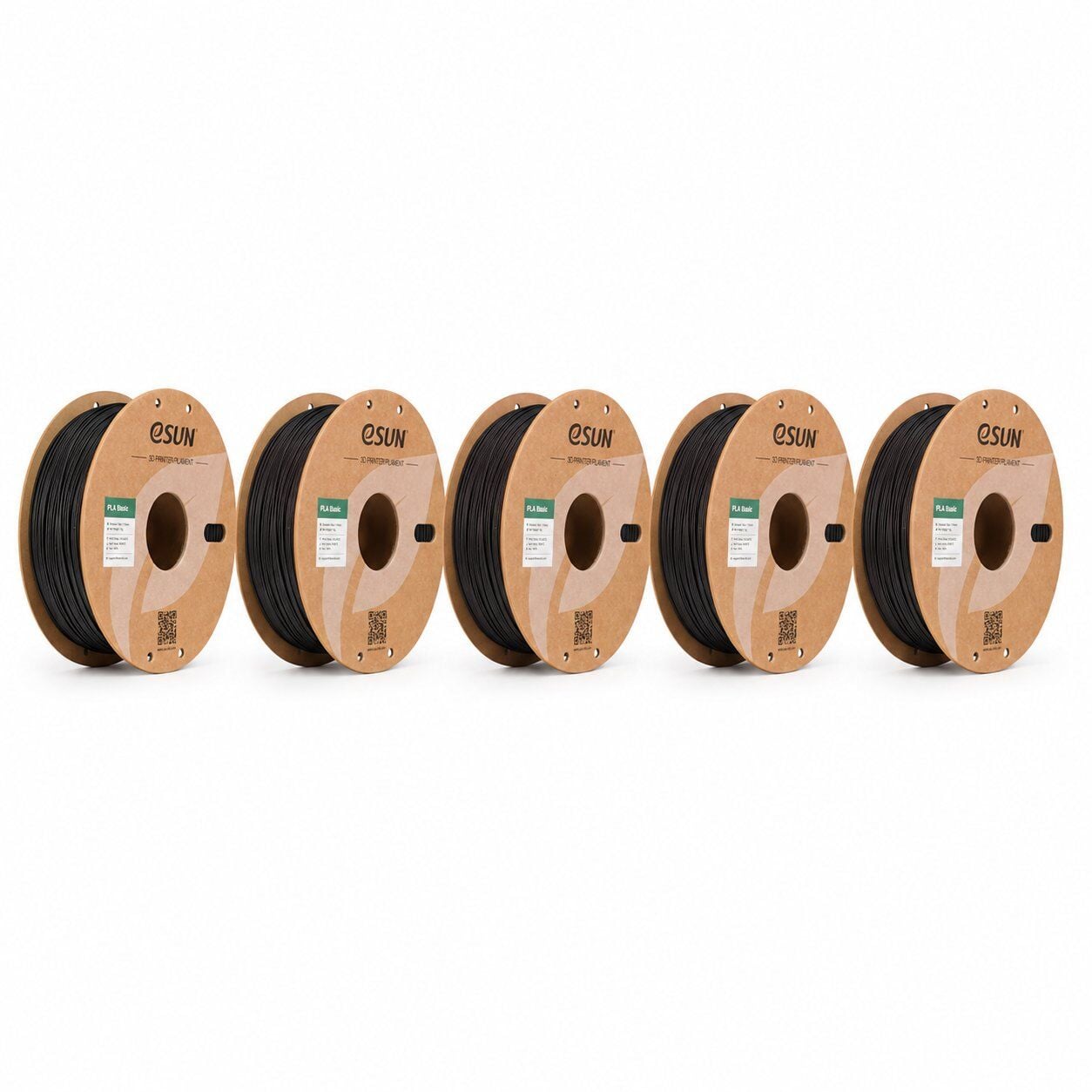 eSUN PLA Basic Siyah Filament Beşli Kutu 1,75mm 1kg - bisiparisver