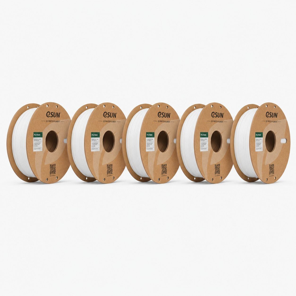 eSUN PLA Basic Beyaz Filament Beşli Kutu 1,75mm 1kg - bisiparisver