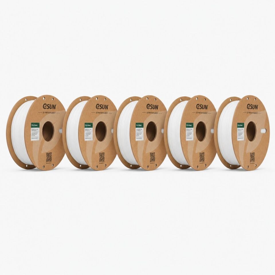 eSUN PLA Basic Beyaz Filament Beşli Kutu 1,75mm 1kg - bisiparisver