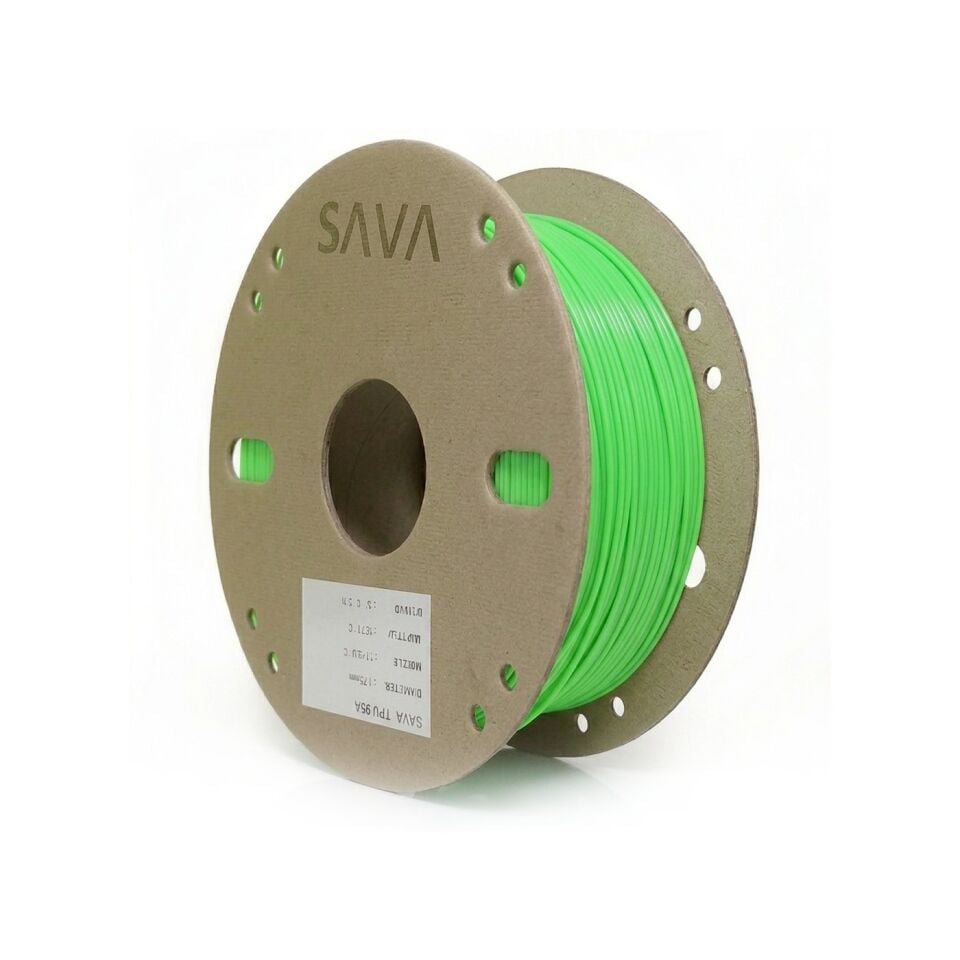 SAVA TPU 95A Neon Yeşil Filament 1,75mm 800g - bisiparisver