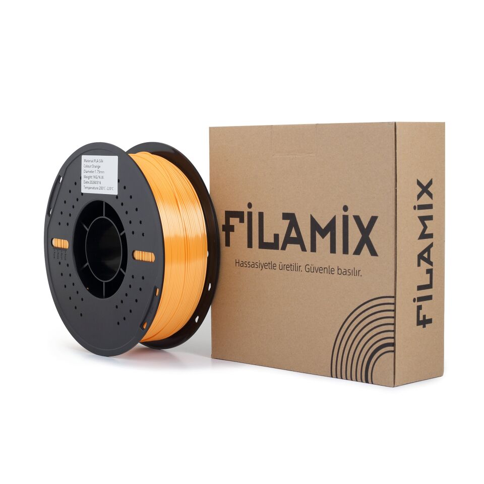 FİLAMİX PLA SILK Turuncu Filament 1,75mm 1kg - bisiparisver