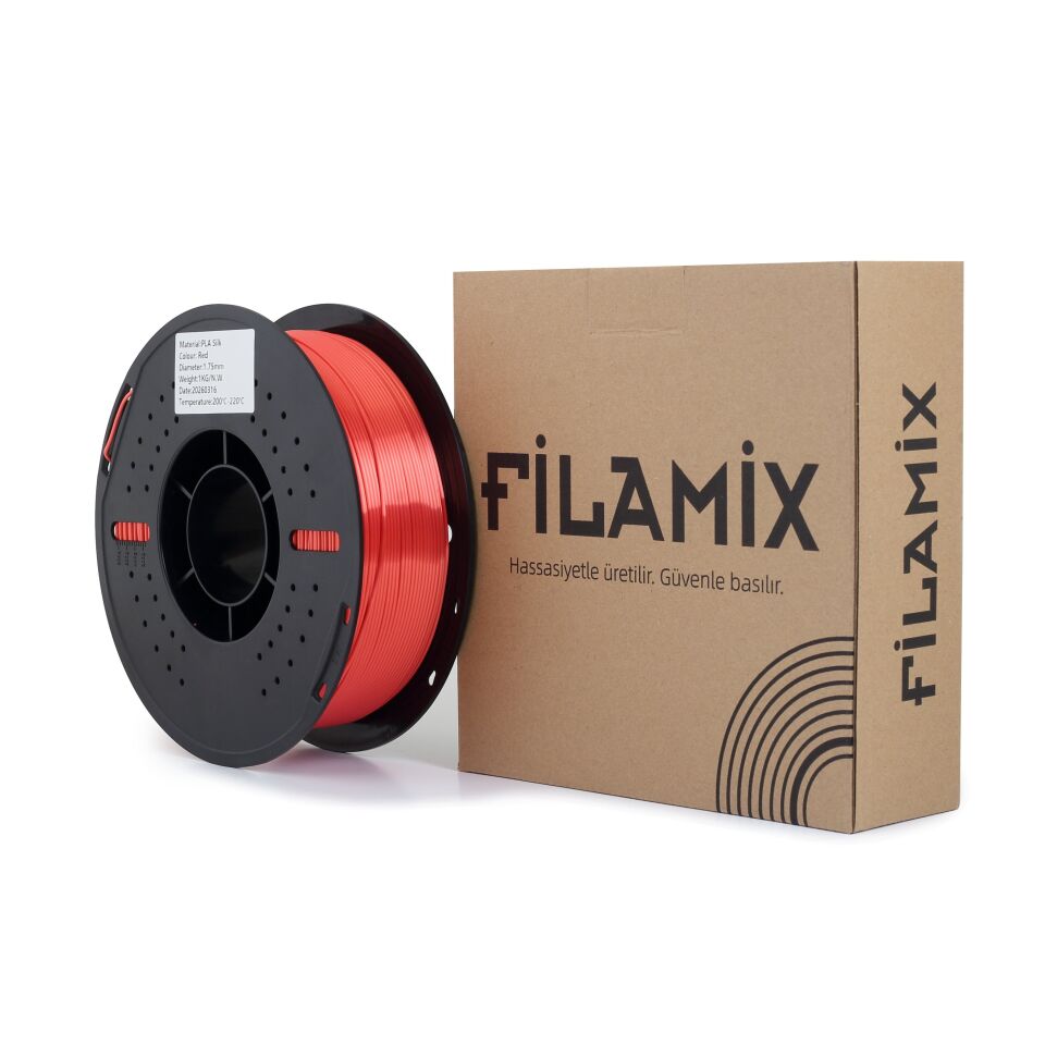 FİLAMİX PLA SILK Kırmızı Filament 1,75mm 1kg - bisiparisver