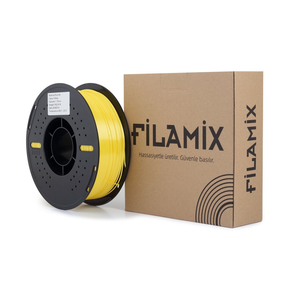 FİLAMİX PLA SILK Sarı Filament 1,75mm 1kg - bisiparisver