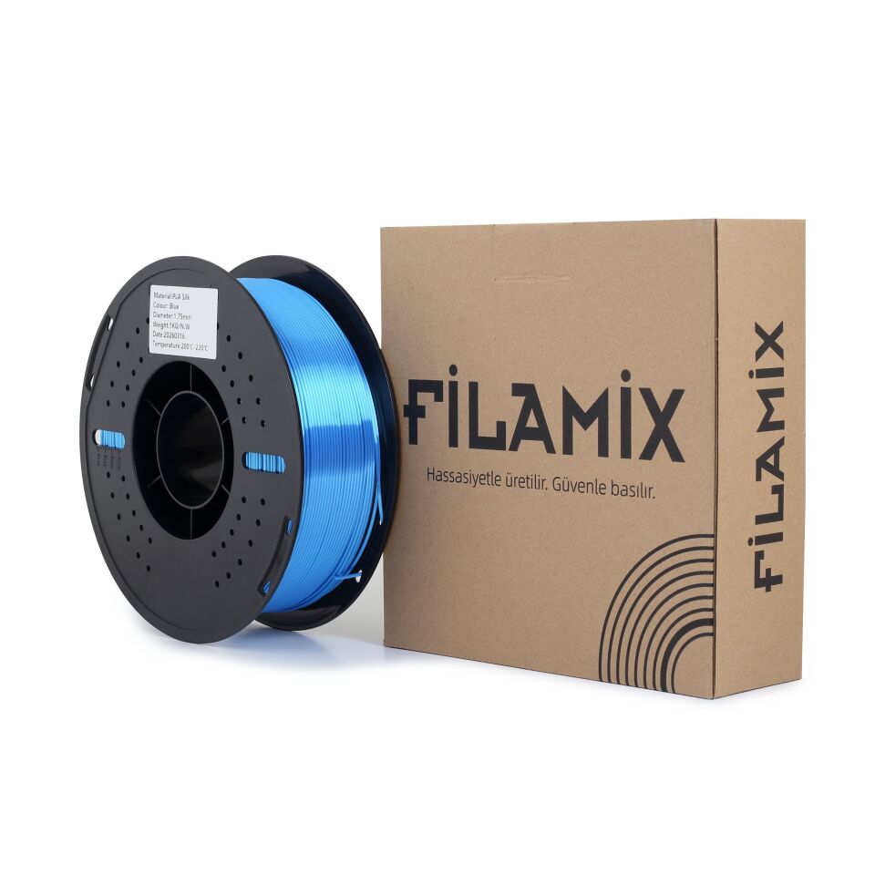 FİLAMİX PLA SILK Mavi Filament 1,75mm 1kg - bisiparisver