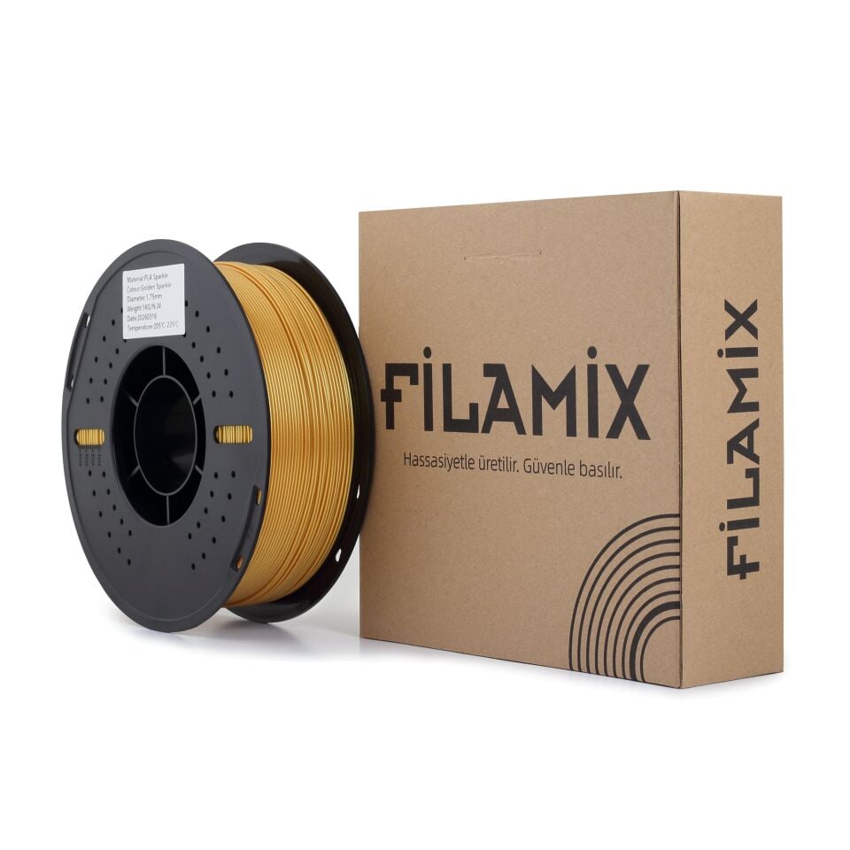 FİLAMİX PLA Sparkle Altın Filament 1,75mm 1kg - bisiparisver