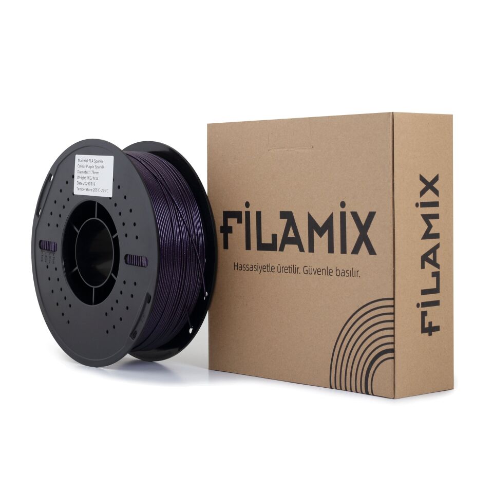 FİLAMİX PLA Sparkle Mor Filament 1,75mm 1kg - bisiparisver