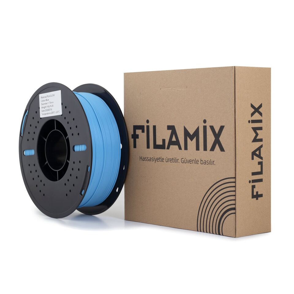 FİLAMİX PLA Glow Mavi Filament 1,75mm 1kg - bisiparisver