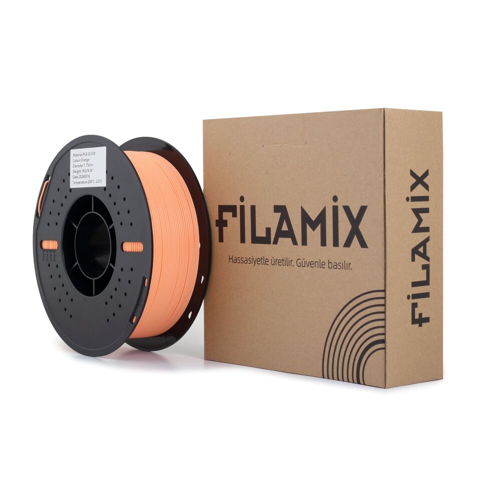 FİLAMİX PLA Glow Turuncu Filament 1,75mm 1kg - bisiparisver