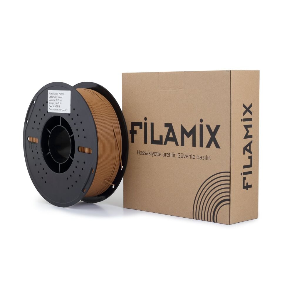 FİLAMİX PLA Wood Kil Kahverengi Filament 1,75mm 1kg - bisiparisver