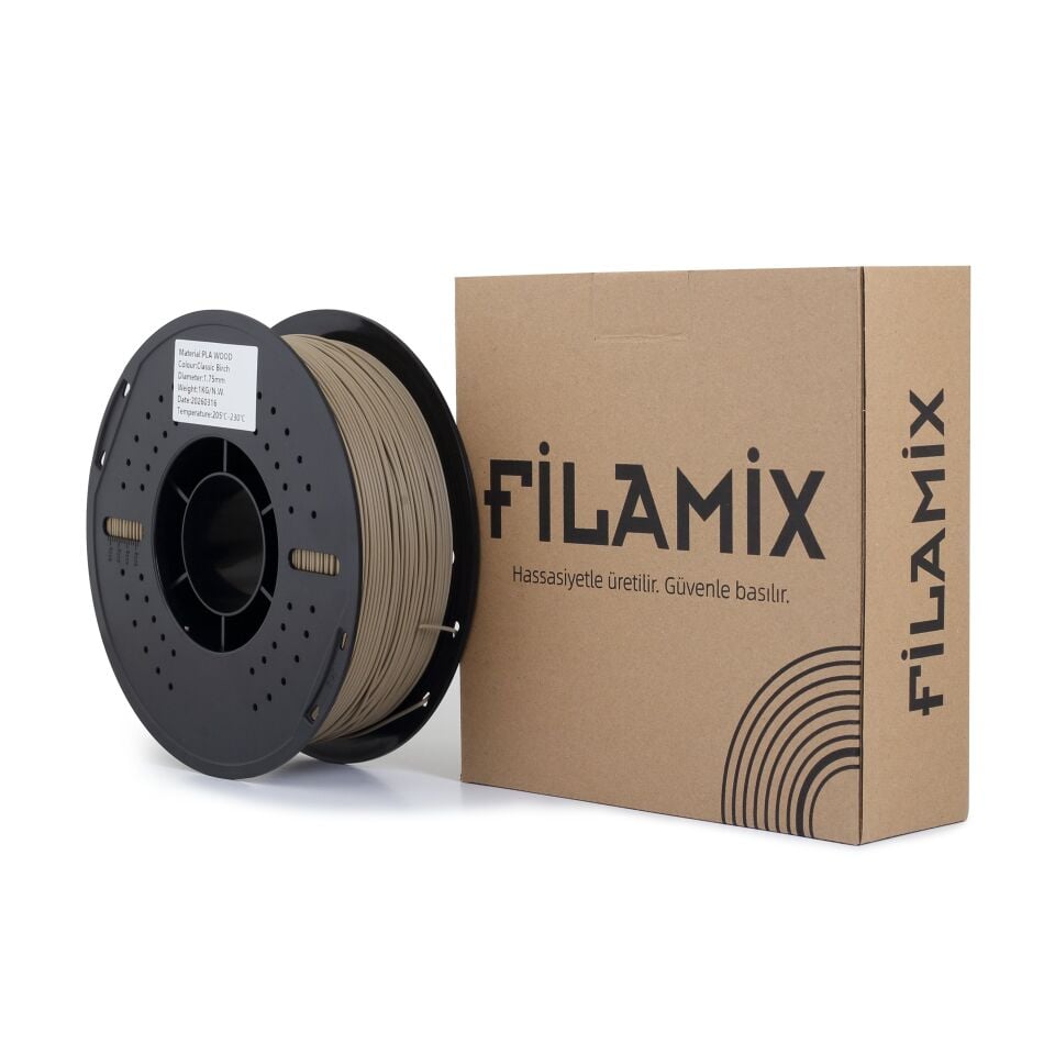 FİLAMİX PLA Wood Klasik Huş Filament 1,75mm 1kg - bisiparisver