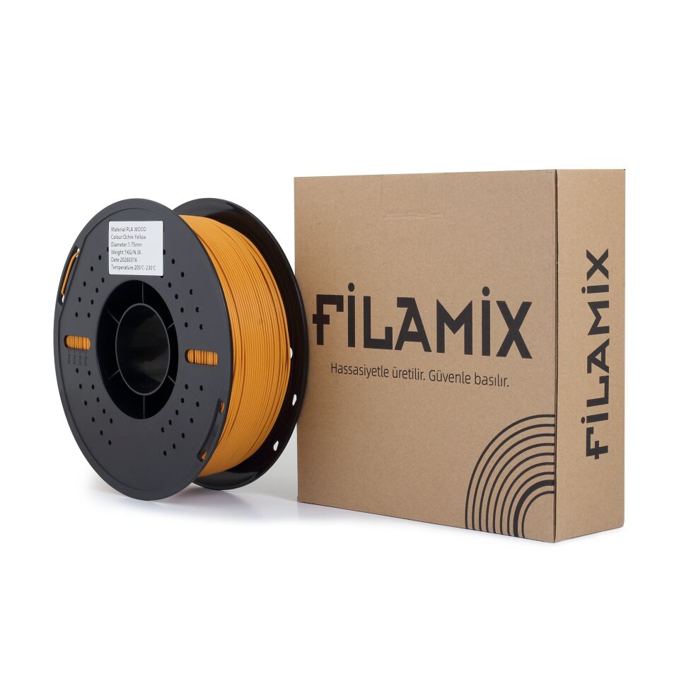 FİLAMİX PLA Wood Toprak Sarısı Filament 1,75mm 1kg - bisiparisver
