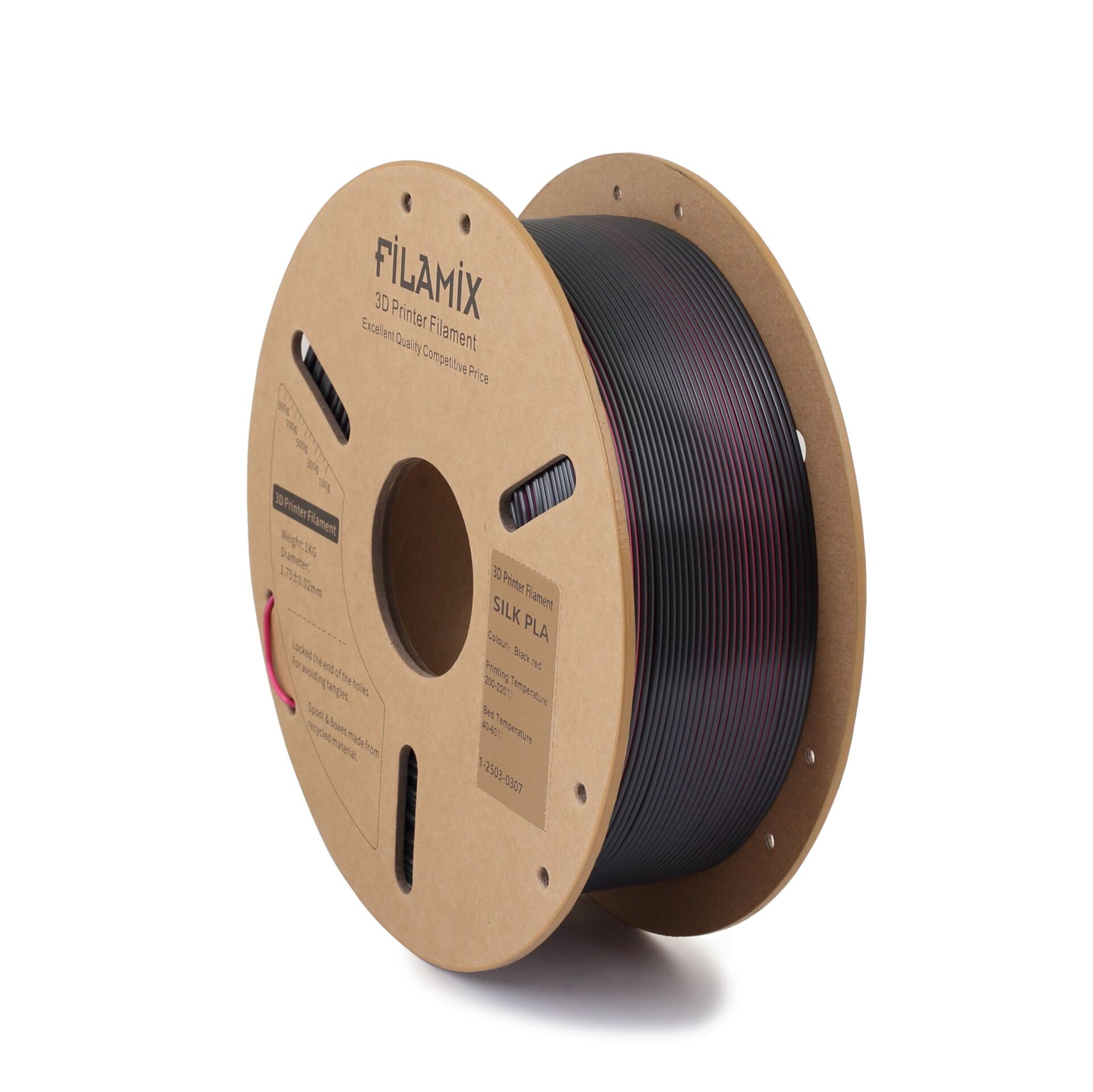 FİLAMİX PLA Magic Siyah / Kırmızı Filament 1,75mm 1kg - bisiparisver