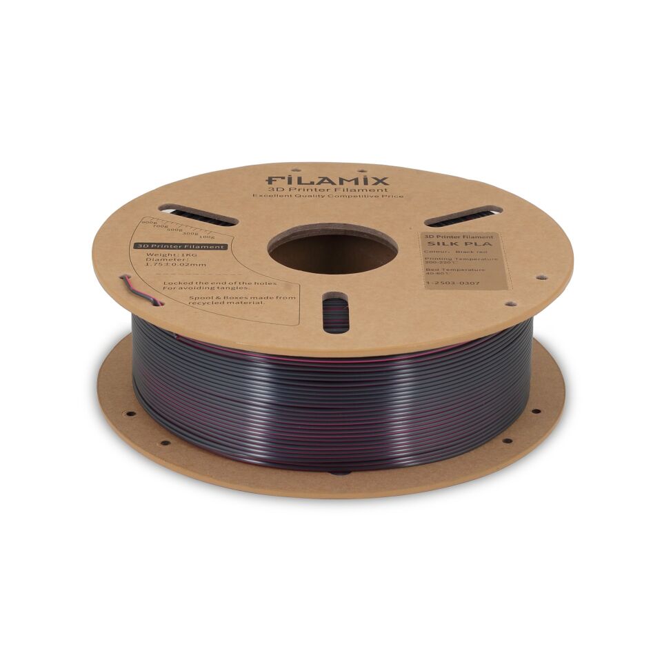 FİLAMİX PLA Magic Siyah / Kırmızı Filament 1,75mm 1kg - bisiparisver
