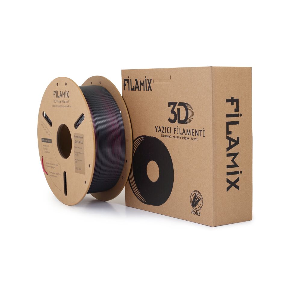 FİLAMİX PLA Magic Siyah / Kırmızı Filament 1,75mm 1kg - bisiparisver