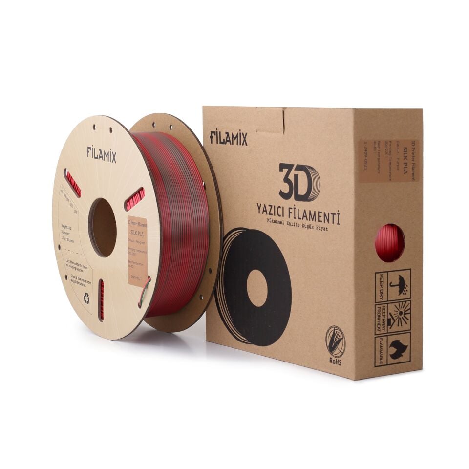 FİLAMİX PLA Magic Kırmızı / Yeşil Filament 1,75mm 1kg - bisiparisver