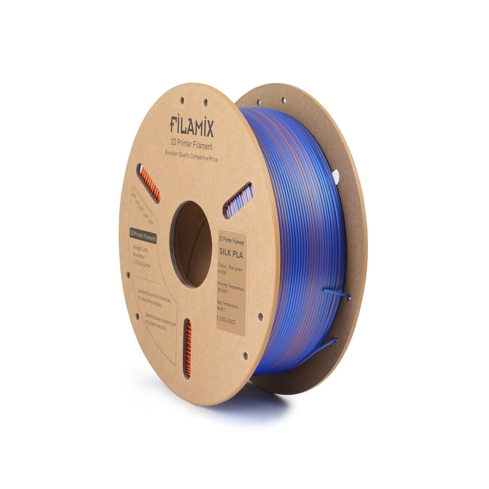 FİLAMİX PLA Mystic Mavi / Yeşil / Turuncu Filament 1,75mm 1kg - bisiparisver