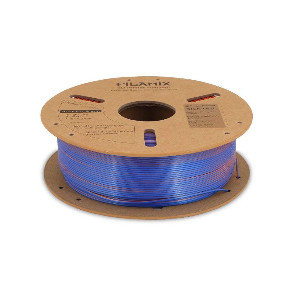 FİLAMİX PLA Mystic Mavi / Yeşil / Turuncu Filament 1,75mm 1kg - bisiparisver