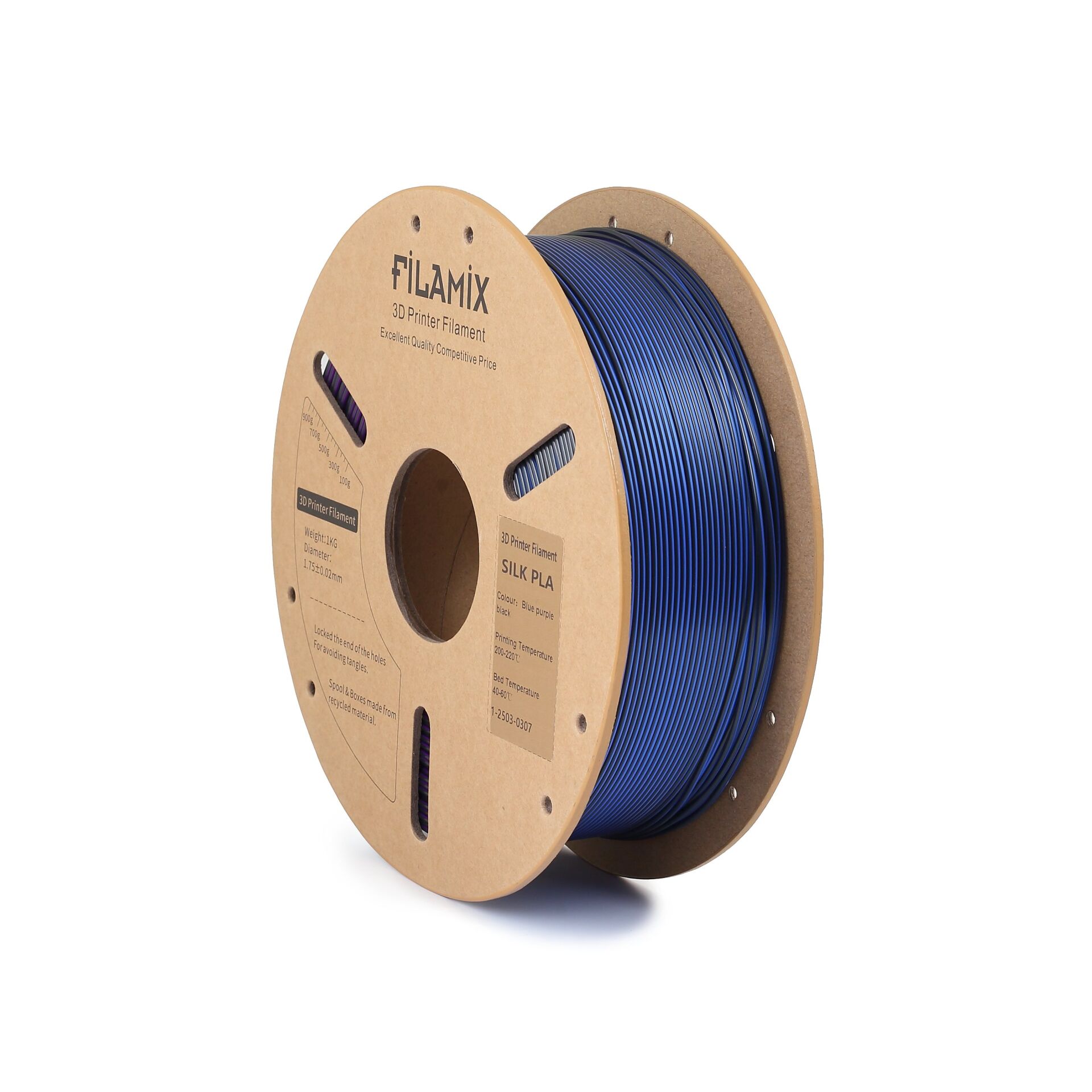 FİLAMİX PLA Mystic Mavi / Mor / Siyah Filament 1,75mm 1kg - bisiparisver