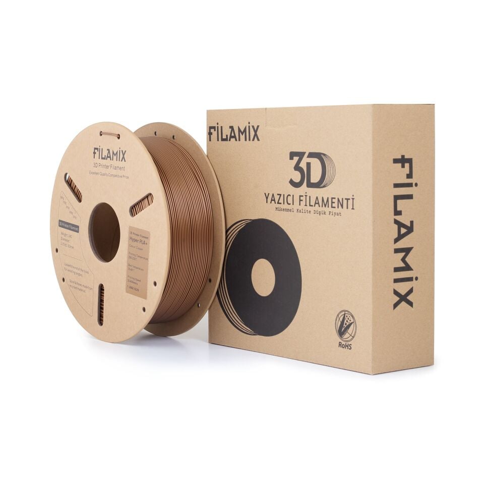 FİLAMİX Hyper PLA+ Bakır Rengi Filament 1,75mm 1kg - bisiparisver