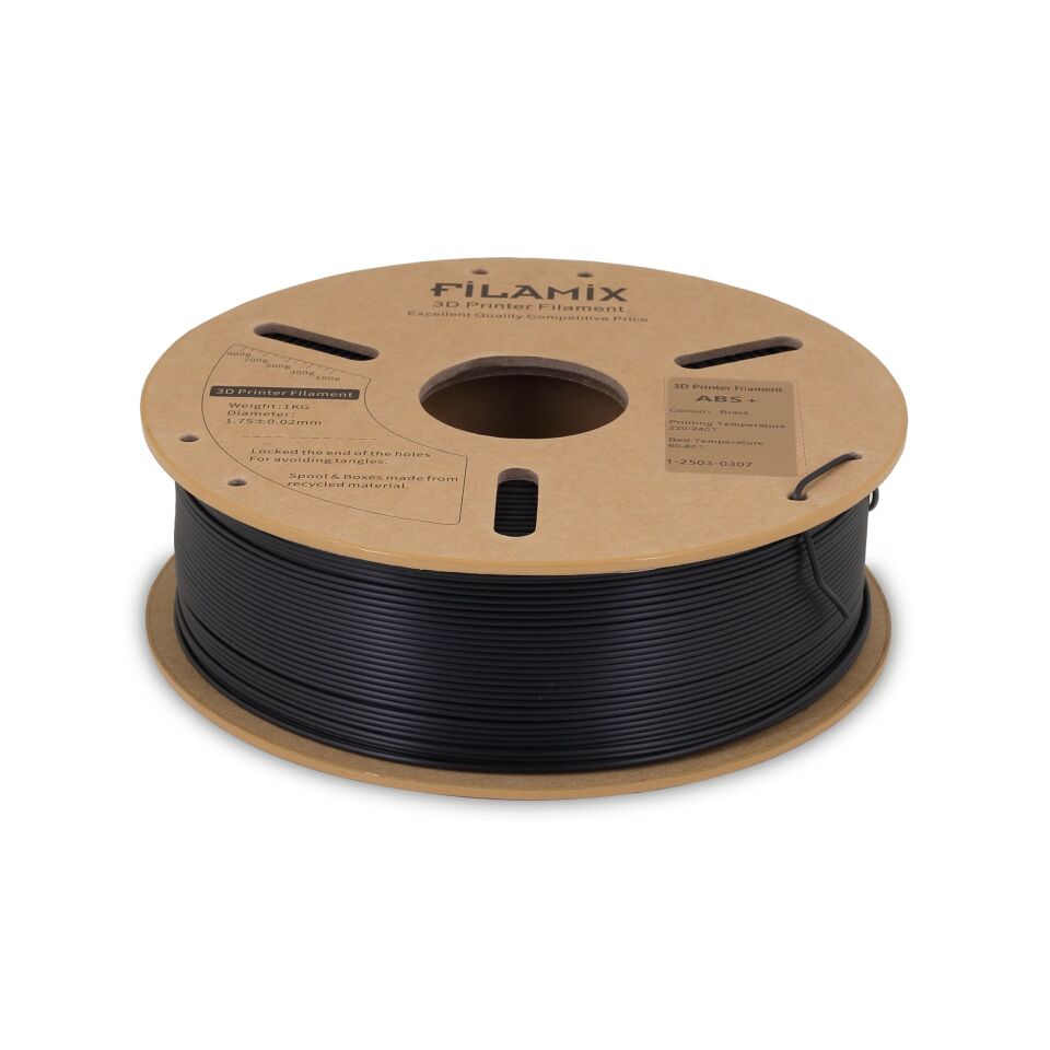 FİLAMİX ABS+ Siyah Filament 1,75mm 1kg - bisiparisver