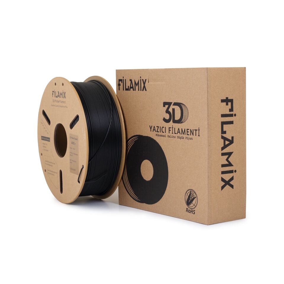 FİLAMİX ABS+ Siyah Filament 1,75mm 1kg - bisiparisver