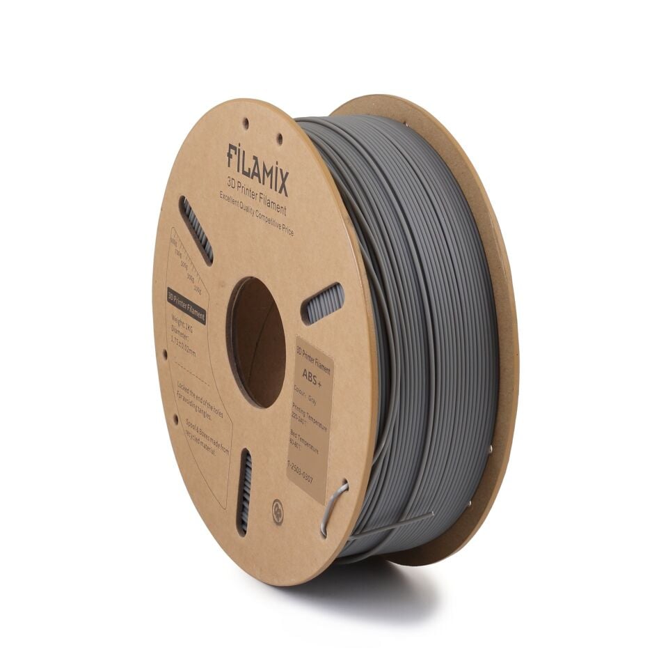 FİLAMİX ABS+ Gri Filament 1,75mm 1kg - bisiparisver