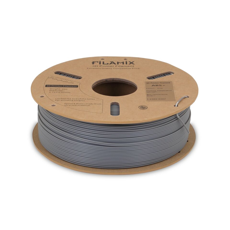 FİLAMİX ABS+ Gri Filament 1,75mm 1kg - bisiparisver