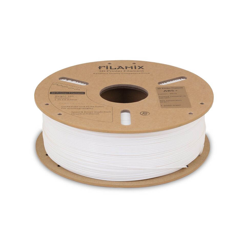 FİLAMİX ABS+ Beyaz Filament 1,75mm 1kg - bisiparisver
