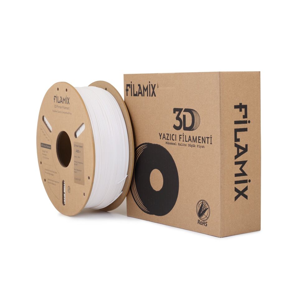 FİLAMİX ABS+ Beyaz Filament 1,75mm 1kg - bisiparisver