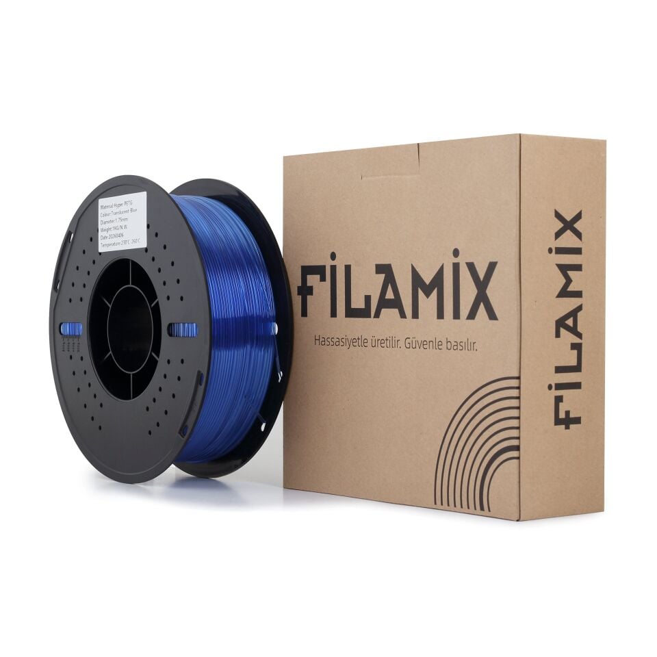 FİLAMİX Hyper PETG Yarı Saydam Mavi (Translucent Blue) Filament 1,75mm 1kg - bisiparisver
