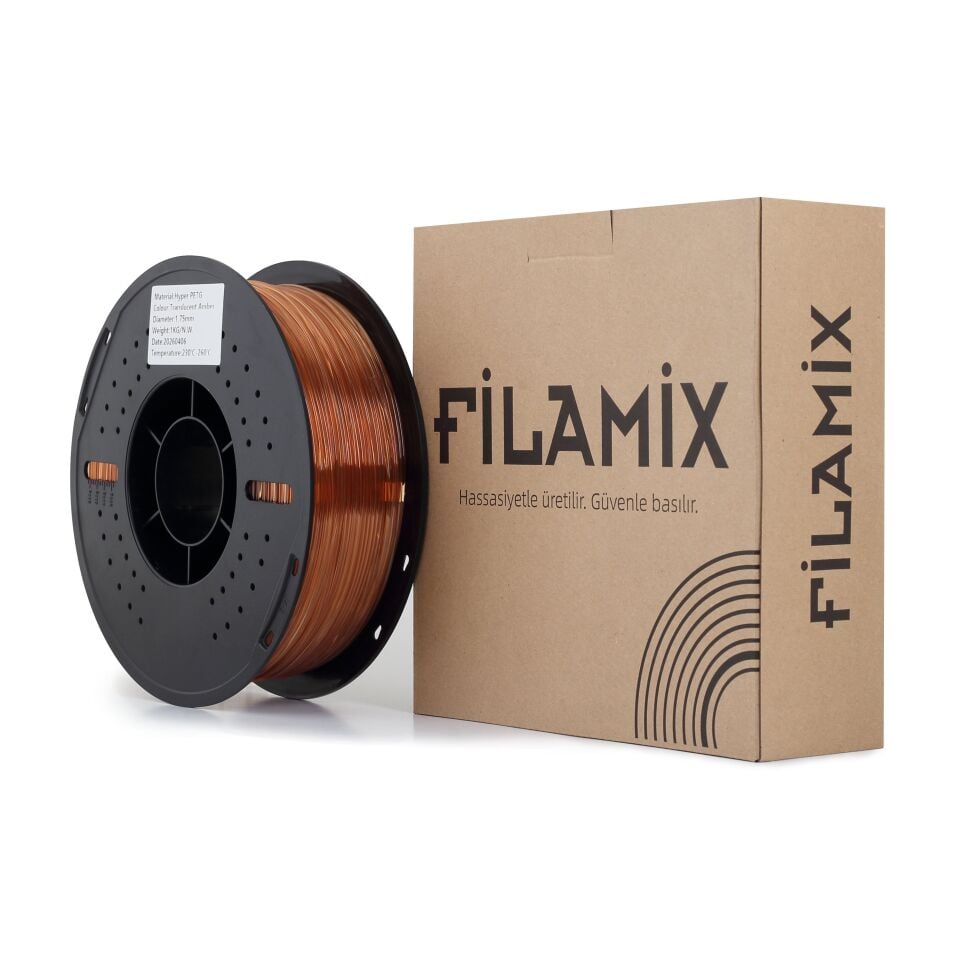 FİLAMİX Hyper PETG Yarı Saydam Kehribar (Tanslucent Amber) Filament 1,75mm 1kg - bisiparisver