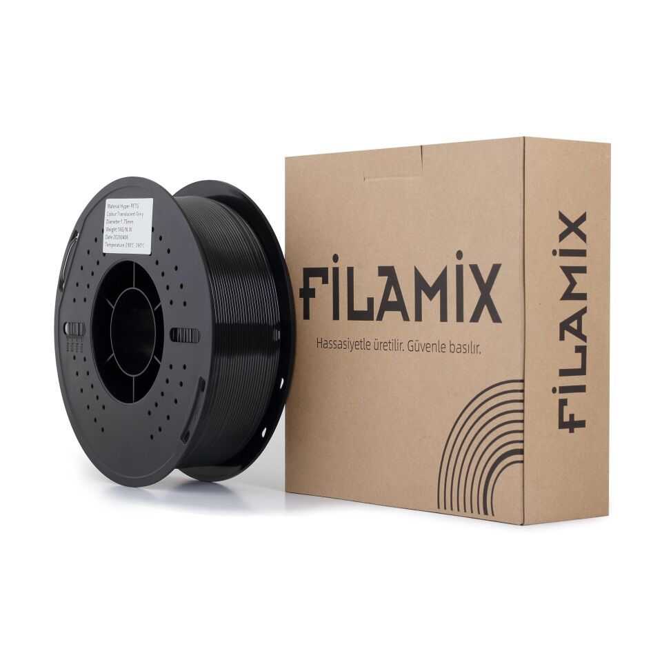 FİLAMİX Hyper PETG Yarı Saydam Gri (Translucent Grey) Filament 1,75mm 1kg - bisiparisver