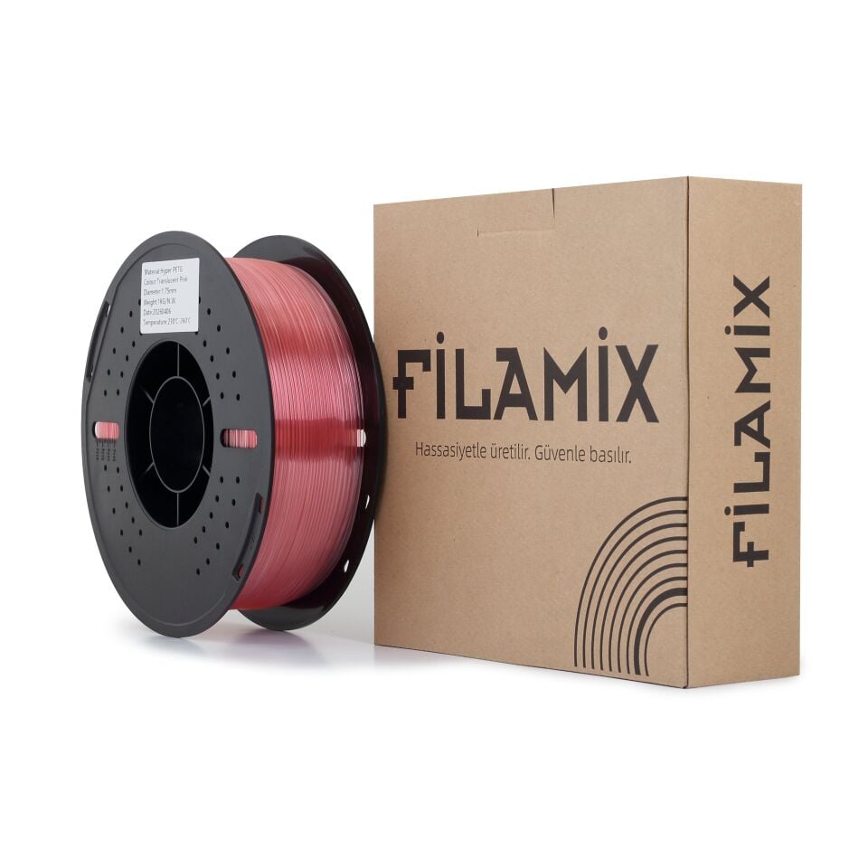 FİLAMİX Hyper PETG Yarı Saydam Pembe (Translucent Pink) Filament 1,75mm 1kg - bisiparisver
