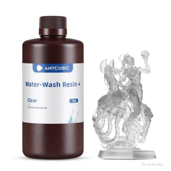Şeffaf (Clear) Anycubic Water-Wash (Suyla Yıkanabilen) Reçine+ - bisiparisver