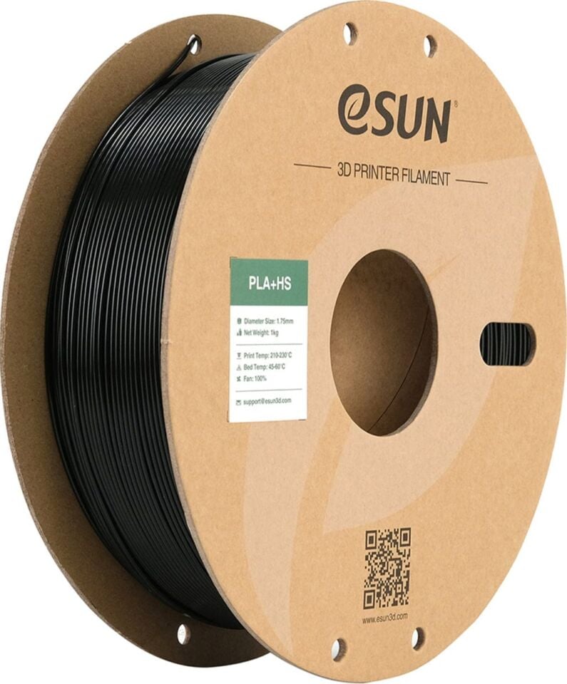 eSUN PLA+HS Siyah Filament 1,75mm 1kg - bisiparisver