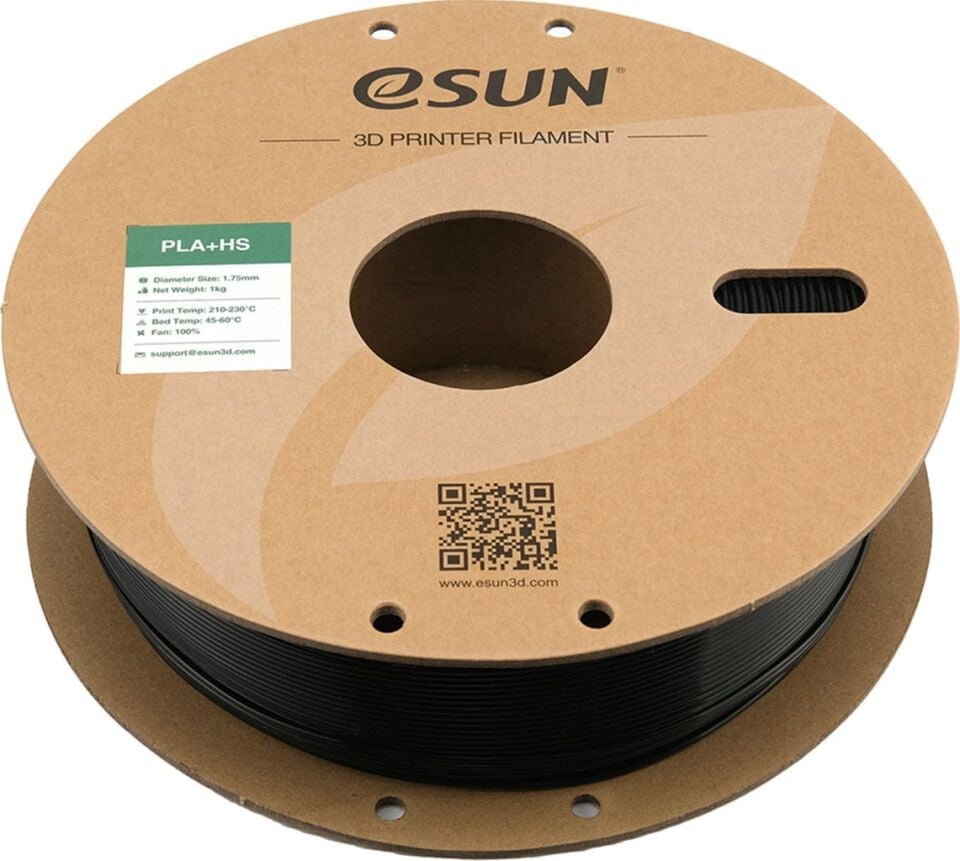 eSUN PLA+HS Siyah Filament 1,75mm 1kg - bisiparisver