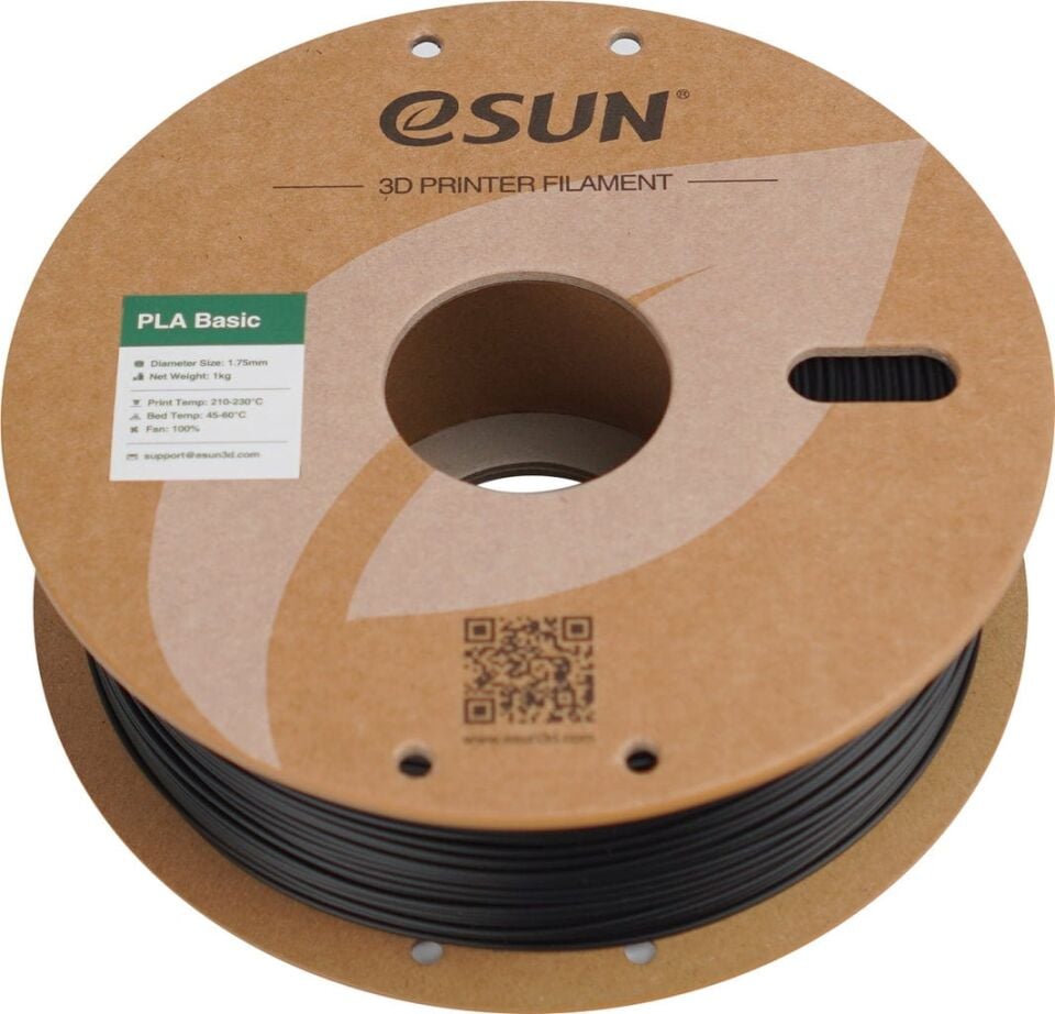 eSUN PLA Basic Siyah Filament 1,75mm 1kg - bisiparisver