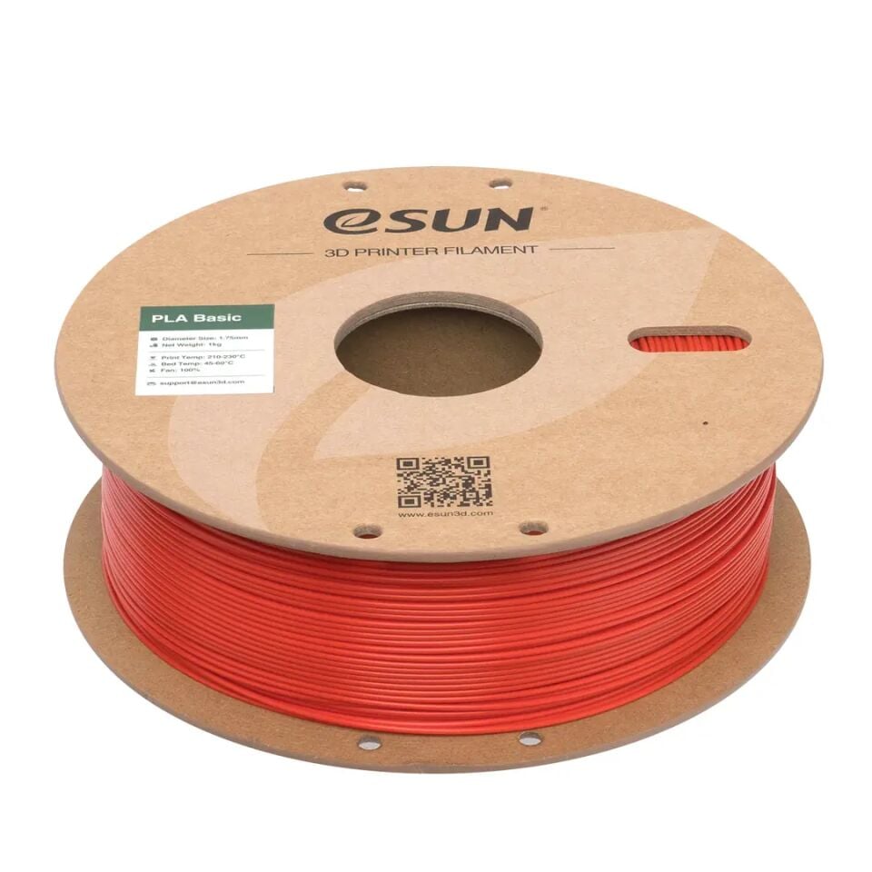 eSUN PLA Basic Kırmızı Filament 1,75mm 1kg - bisiparisver